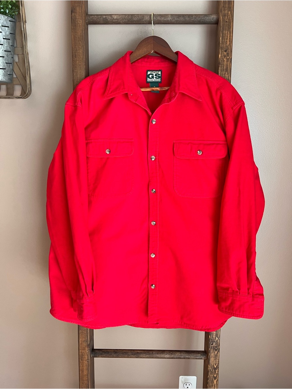 Gander Mountain Guide Series Red Men's Button-Up Shirt Jacket
